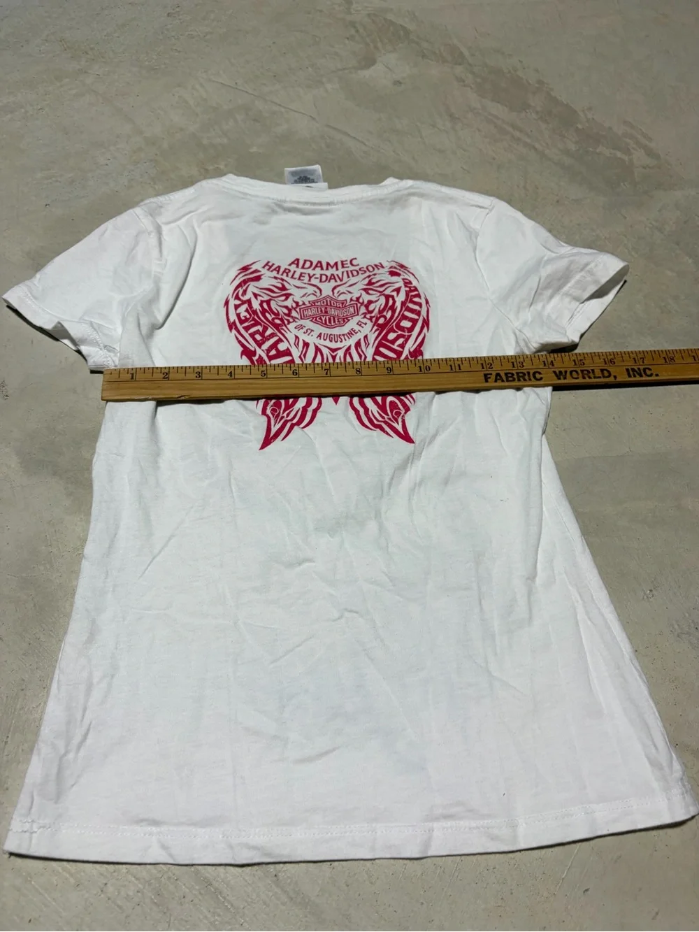 Harley Davidson White Graphic V-Neck Tee ride to Live XS Florida
